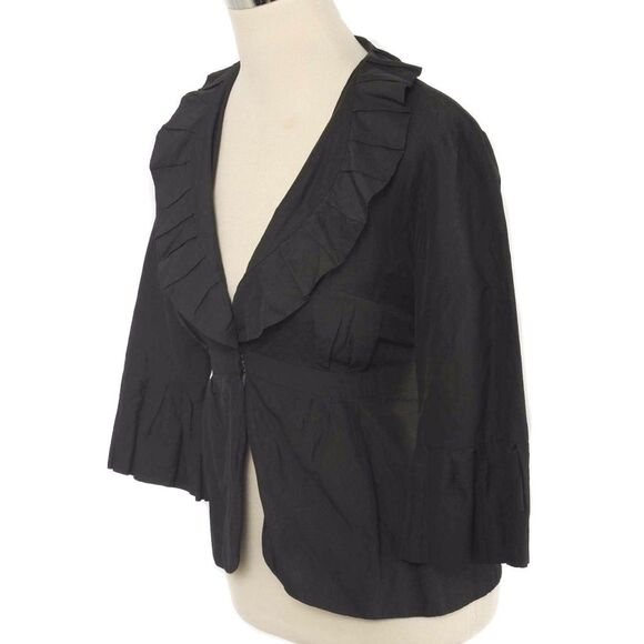 CABI #693 Cosette Shimmering Black Portrait Collar Blazer Size Women's 6 - Picture 2 of 4